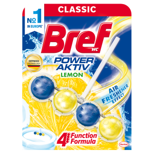 Туалетный блок для унитаза Bref Сила-Актив 4в1, 4 шарика (ассорти) 50 гр