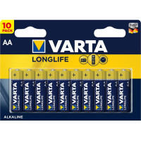 Батарейка AA R06 Varta Longlife * 10 (04106101461)