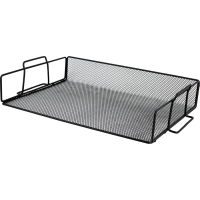 Лоток горизонтальний металевий BuroMax на 1 відділення 330 x 245 x 60 мм чорний (BM.6251-01)