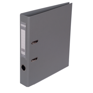 Регистратор 5 см А4 Buromax Elite 2стор покрыт, метал окант, серый (BM.3002-09c)