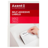 Наклейки Axent (А4/1) 210 х 297 мм х 100 шт/уп (2460-A)
