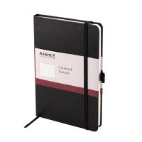 Записная книга А5 96 л клетка Axent Partner обл. винил черный (8201-01-A)