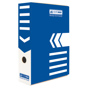 Бокс архивный картон 80 мм 250 х 352 мм BuroMax синий (BM.3260-02)