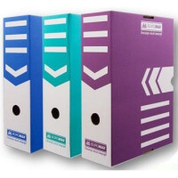 Бокс архивный картон 100 мм 250 х 352 мм BuroMax ассорти