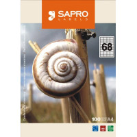 Наклейки "SAPRO" (А4/68) 48,5 х 16,9 мм х 100 шт/уп (S2039)