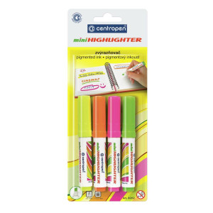 Набір маркерів текстових 4 кольори Centropen MINI 8052 1-4.6 мм (жовт/зел/рожев/помаранч)