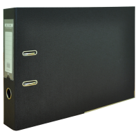 Реєстратор 7 см А3 Buromax Lux 2стор покритий, метал окант, чорна (BM.3003-01)