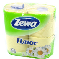 Папір туалетний 3шаровий ZEWA (4 рулонів) целюлоза (30680)