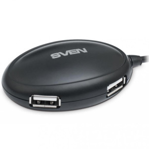 Концентратор USB SVEN HB-401 black (на 4 порта) USB-HUB