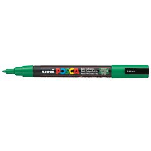 Маркер пигментный (универ) зеленый 0,9-1,3 мм UNI POSCA (PC-3M.Green)