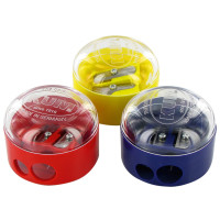 Точилка пластикова з контейнером, кругла, на 2 отвори KUM (208K2)