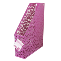 Лоток вертикальний метал BuroMax Barocco 75 х 248 х 318 мм рожевий (BM.6262-10)