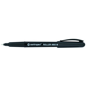 Ручка одноразова ролер Centropen 4665 0,6 мм чорний