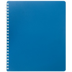 Блокнот В5 80 арк клітинка на спіралі збоку обкл. пластик синій (ВМ.2419-002)