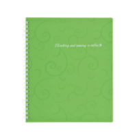 Блокнот В5 на спіралі збоку (обл. Пластик), 80 аркушів, клітинка, салатовий (BM.2419-615)