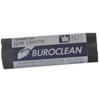 Мешки для мусора 60 л х 40 шт 58 х 70 см 10 мкм (HDPE) BuroClean черные (10200035)