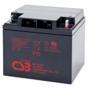 Аккумулятор CSB 40Ah 12V (GP12400) Размеры: 161(170)х195,8х163,6 мм. Вес: 12,63 кг