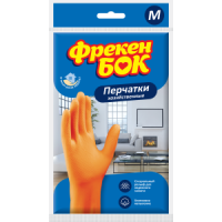 Рукавички латексні (універсальні) M-8 ФРЕКЕН БОК РОЗУМНА ЕКОНОМІЯ (ПОМАРАНЧЕВІ) (17107400)