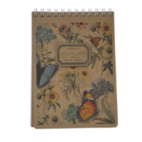 Блокнот А6 80 арк клітинка на спіралі зверху обкл КРАФТ Buromax (BM.2481)