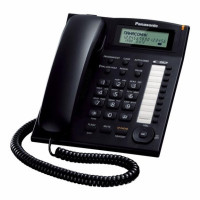 Телефон проводной Panasonic KX-TS2388UAB Black (черный корпус)