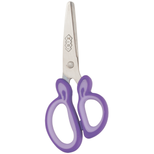 Ножницы детские 128 мм (пластик ручки с резиновыми вставками) фиолетовые (ZB.5011-07)