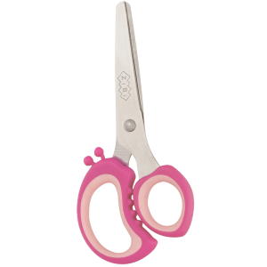 Ножницы детские 128 мм (пластик ручки с резиновыми вставками) розовые (ZB.5011-10)
