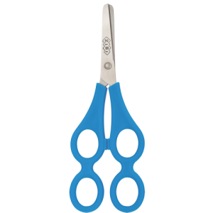 Ножницы обучающие 165 мм с линейкой синий (ZB.5019-02)