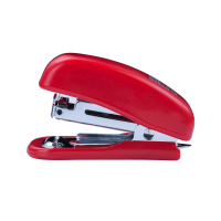 Степлер пластиковий на 10 арк Buromax (скоби №10) Міні червоний (BM.4125-05)