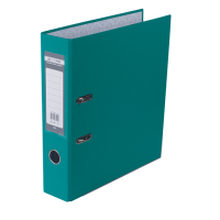 Регистратор 7 см А4 Buromax Lux 1стор покрыт, метал окант, бирюзовый (BM.3011-06c)