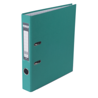 Регистратор 5 см А4 Buromax Lux 1стор покрыт, метал окант, бирюзовый (BM.3012-06c)