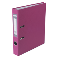 Регистратор 5 см А4 Buromax Lux 1стор покрыт, метал окант, розовый (BM.3012-10c)
