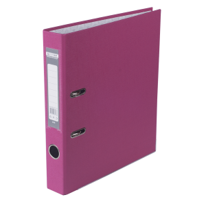 Реєстратор 5 см А4 Buromax Lux 1стор покриття, метал окантовка, рожевий (BM.3012-10c)