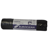 Мішки для сміття 160 л х 10 шт 22 мкм BuroClean чорні (LD) (10200051)
