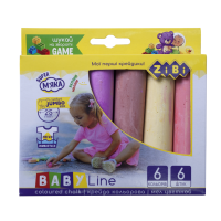 Крейда кольорова ZIBI Jumbo картон упаковка 6 шт/уп (ZB.6710-99)