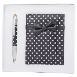 Набор подарочный Langres MONRO (ручка шариковая + зеркальце) черный (LS.122036-01)