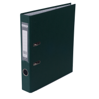 Регистратор 5 см А4 Buromax Lux 1стор покрыт, метал окант, темно-зеленый (BM.3012-16c)