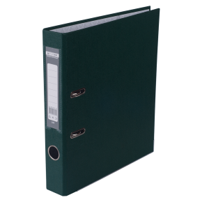 Реєстратор 5 см А4 Buromax Lux 1стор покриття, метал окантовка, темно-зелена (BM.3012-16c)