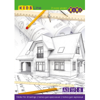 Папка для черчения (А3) 160 г/м2 8 л ZIBI (ZB.1410)