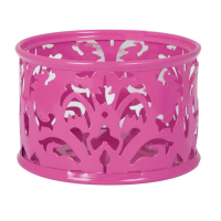 Підставка для скріпок без магніту металева BAROCCO 85 х 53 мм рожева (BM.6222-10)