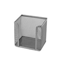 Бокс для бумаги 100 х 100 x 100 мм метал серебро BuroMax (BM.6215-24)