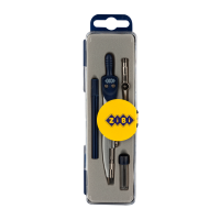 Готовальня на 4 предмета, ZIBI BASIS темно-синий (ZB.5303BS-03)