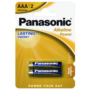 Батарейка AAA LR03 Panasonic Alkaline Power (мизинчик), (блистер 2 шт) LR03REB/2BP