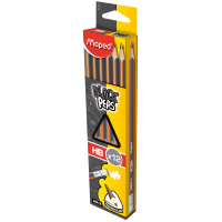 Олівець чорнографітний з гумкою HB Maped Black Peps тригранний (MP.851721)