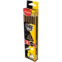 Карандаш чернографитный с ластиком B Maped Black Peps трехгранный корп ассорти (MP.851724)