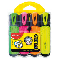 Набір маркерів текстових 4 кольори Maped Fluo Peps Classic 1-5 мм (жовтий/зел/рожев/помаранч) (MP.742547)