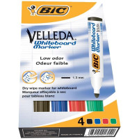 Набір маркерів для сухостиральних дощок 4 кольори Bic Velleda 1701 (904941)