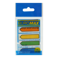 Закладки пластиковые 45 х 12 мм 100 шт (5 цв х 20 шт) BuroMax Стрела (BM.2304-98)