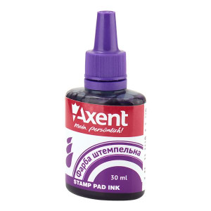 Штемпельная краска Axent, 30 мл, на водной основе, фиолетовая (7301-11-A)