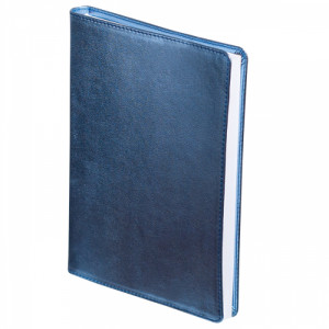 Ежедневник недатированный А6 BuroMax Metallic кожзам синий 288 стр (BM.2613-02)