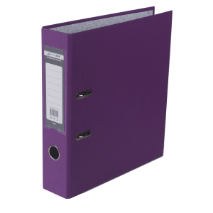 Реєстратор 7 см А4 Buromax Lux 1стор покритий, метал окант, бузковий (BM.3011-26c)